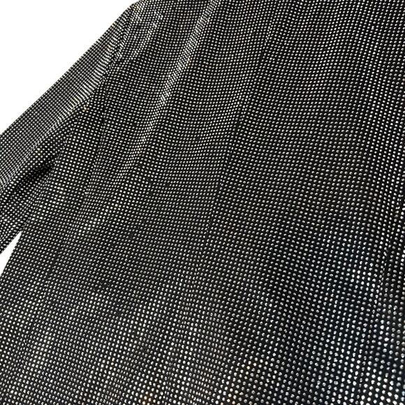 Steve Madden Rhinestone Blazer XS Black Silver Sparkle Party Jacket - Picture 8 of 8